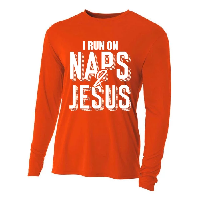 I Run On Naps And Jesus Cooling Performance Long Sleeve Crew