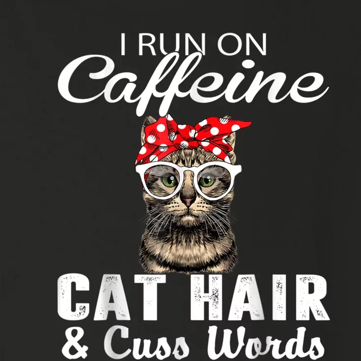 I Run On Caffeine Cat Hair And Cuss Words Cats Lover Toddler Long Sleeve Shirt