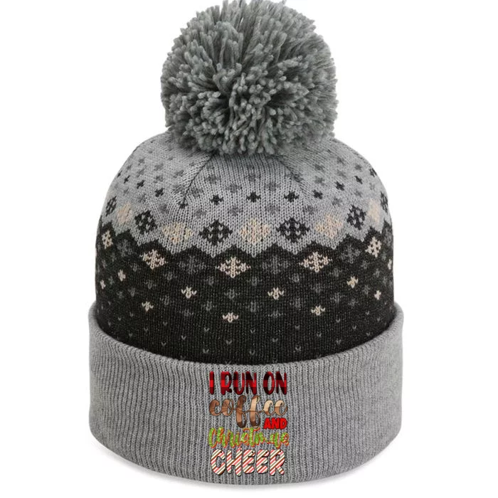 I Run On Coffee And Christmas Cheer The Baniff Cuffed Pom Beanie