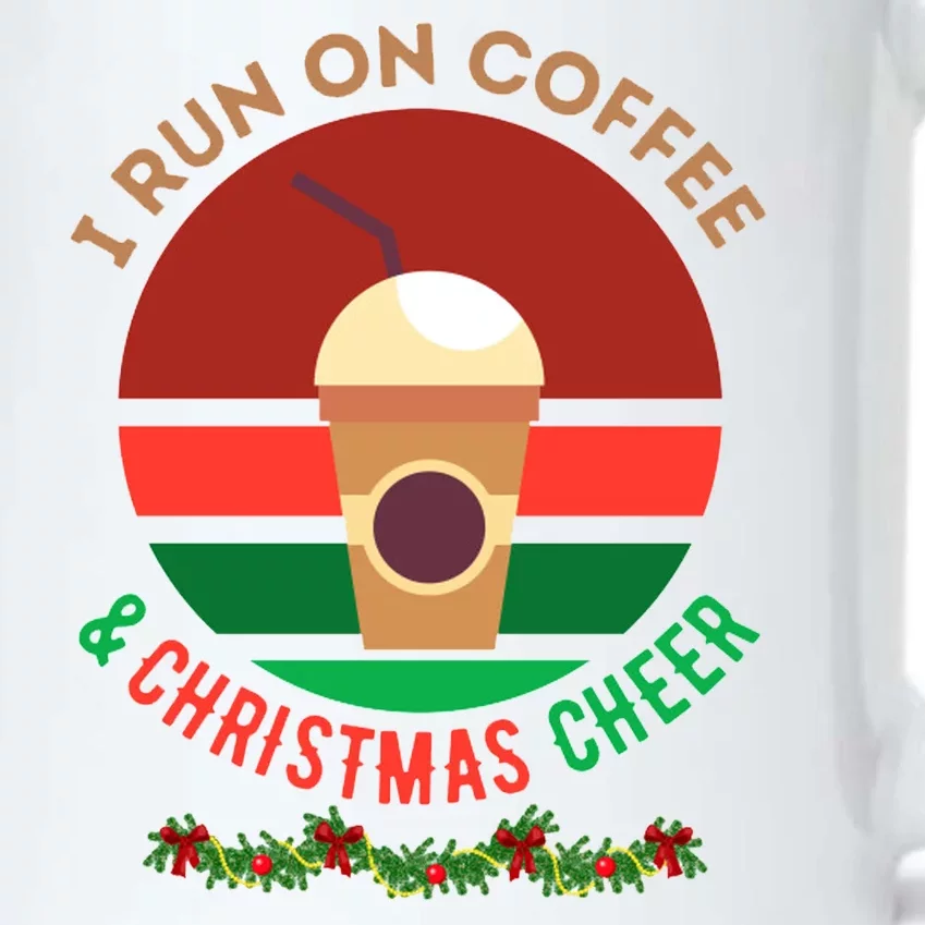 I Run On Coffee And Christmas Cheer Black Color Changing Mug