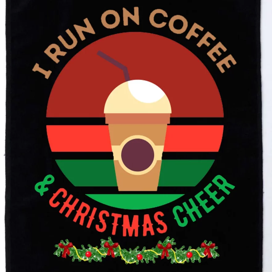 I Run On Coffee And Christmas Cheer Platinum Collection Golf Towel