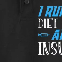 I Run On Diet And Insulin Diabetes Awareness Dry Zone Grid Performance Polo