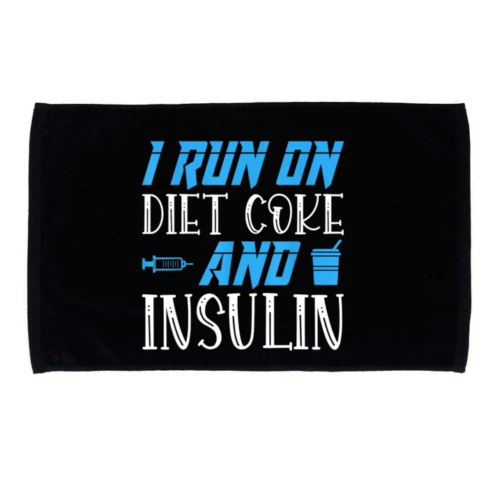 I Run On Diet And Insulin Diabetes Awareness Microfiber Hand Towel