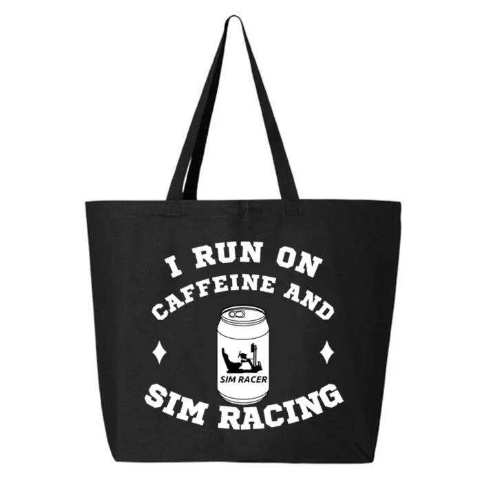 I Run On Caffeine And Sim Racing Car Racing Sim Funny Sim Racer Sim Racing 25L Jumbo Tote