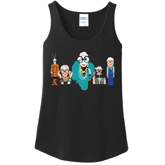 In Remembrance Of Iris Apfel Ladies Essential Tank