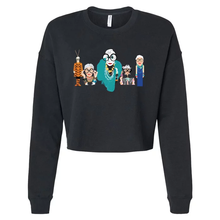 In Remembrance Of Iris Apfel Cropped Pullover Crew