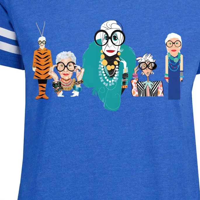 In Remembrance Of Iris Apfel Enza Ladies Jersey Football T-Shirt