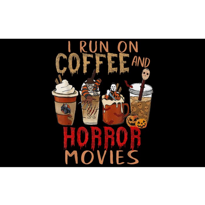 I Run On Coffee And Horror Movies Scary Blood Halloween Bumper Sticker