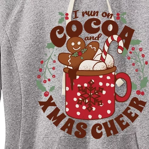 I Run On Cocoa And Xmas Cheer Holiday Christmas Women's Fleece Hoodie