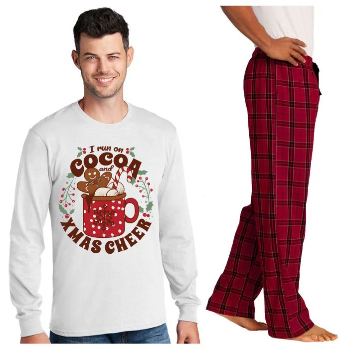 I Run On Cocoa And Xmas Cheer Holiday Christmas Long Sleeve Pajama Set