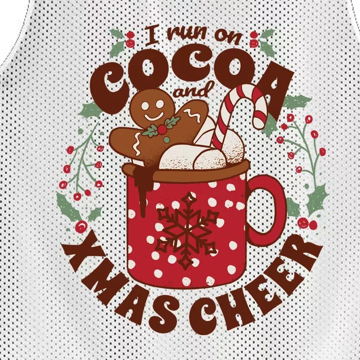 I Run On Cocoa And Xmas Cheer Holiday Christmas Mesh Reversible Basketball Jersey Tank