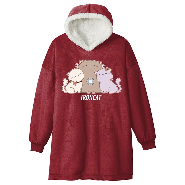 Iron Cat Family Hooded Wearable Blanket