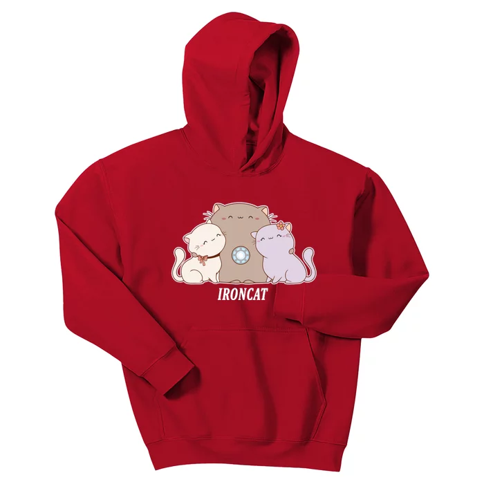 Iron Cat Family Kids Hoodie