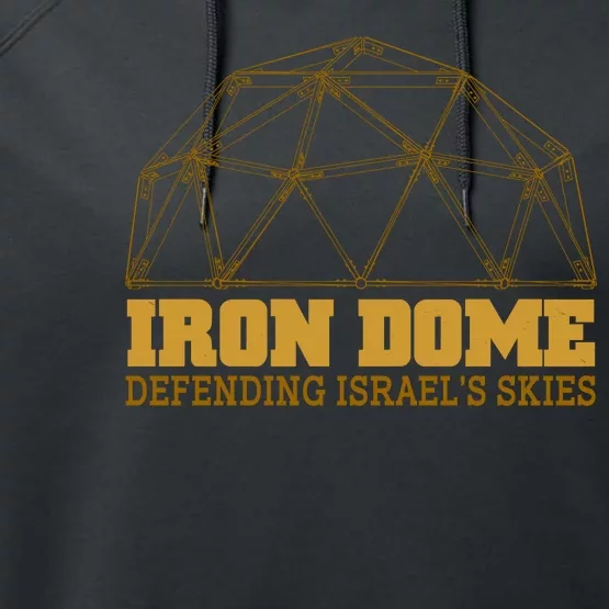 Iron Dome Defending Israel's Skies Performance Fleece Hoodie