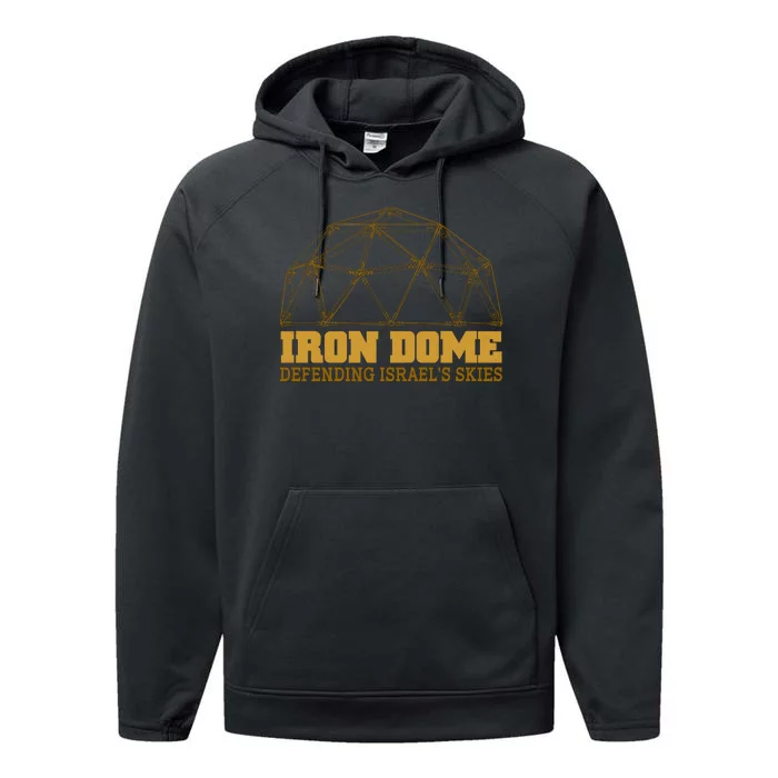 Iron Dome Defending Israel's Skies Performance Fleece Hoodie