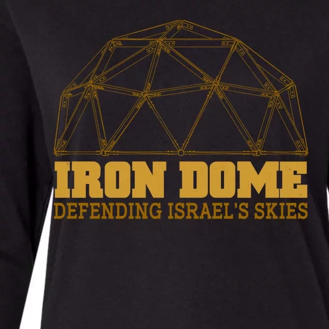 Iron Dome Defending Israel's Skies Womens Cotton Relaxed Long Sleeve T-Shirt