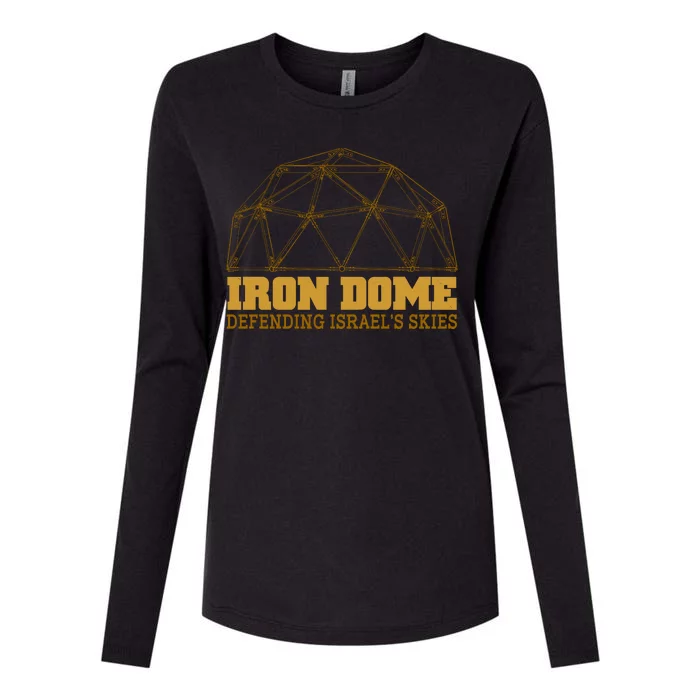 Iron Dome Defending Israel's Skies Womens Cotton Relaxed Long Sleeve T-Shirt