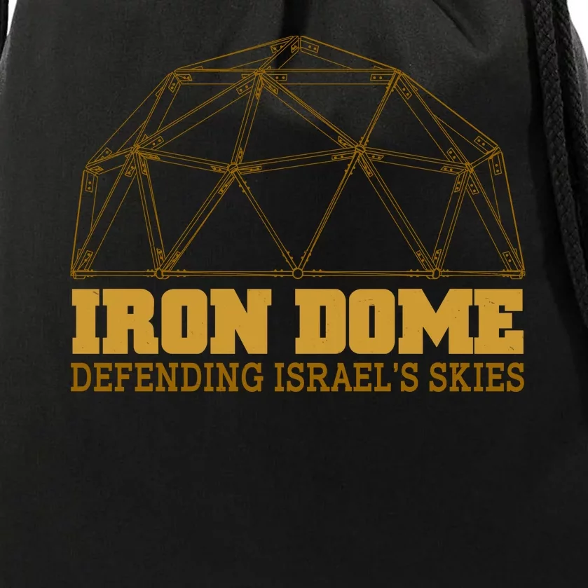 Iron Dome Defending Israel's Skies Drawstring Bag