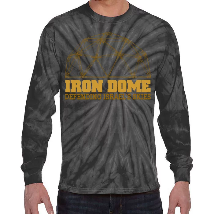 Iron Dome Defending Israel's Skies Tie-Dye Long Sleeve Shirt