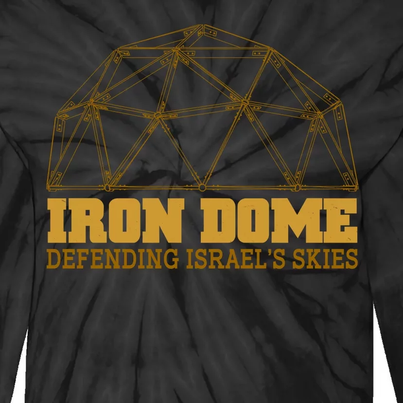 Iron Dome Defending Israel's Skies Tie-Dye Long Sleeve Shirt