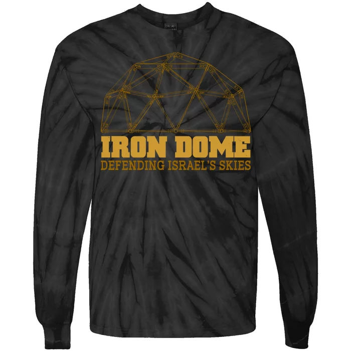 Iron Dome Defending Israel's Skies Tie-Dye Long Sleeve Shirt