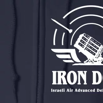 Iron Dome Israeli Air Advance Defense System Full Zip Hoodie