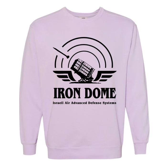 Iron Dome Israeli Air Advance Defense System Garment-Dyed Sweatshirt