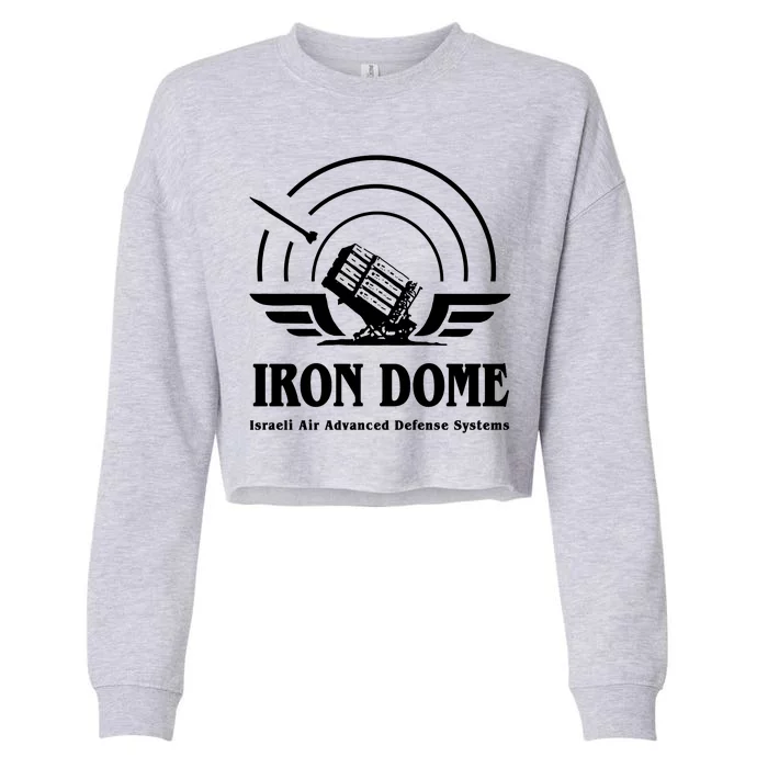 Iron Dome Israeli Air Advance Defense System Cropped Pullover Crew