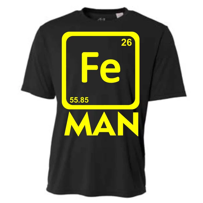 Iron Science Funny Chemistry Fe Periodic Table Cooling Performance Crew T-Shirt