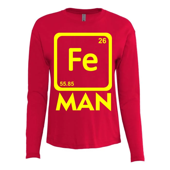 Iron Science Funny Chemistry Fe Periodic Table Womens Cotton Relaxed Long Sleeve T-Shirt