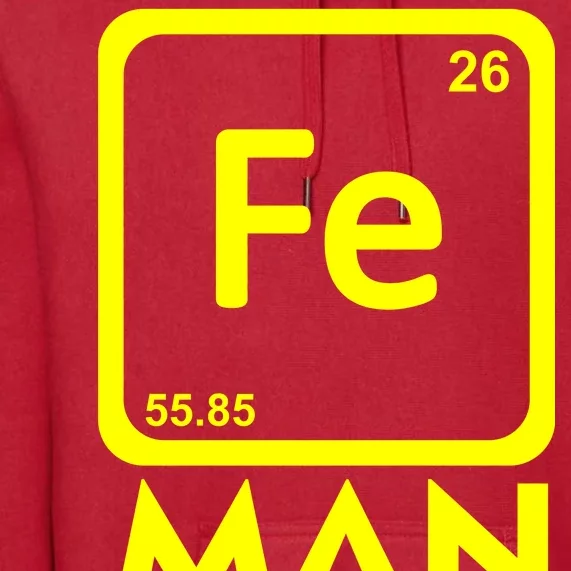 Iron Science Funny Chemistry Fe Periodic Table Premium Hoodie