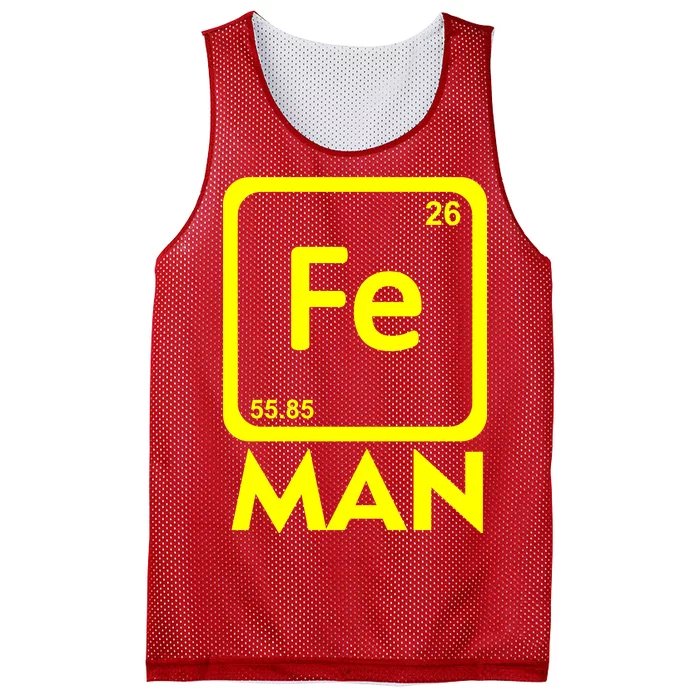 Iron Science Funny Chemistry Fe Periodic Table Mesh Reversible Basketball Jersey Tank