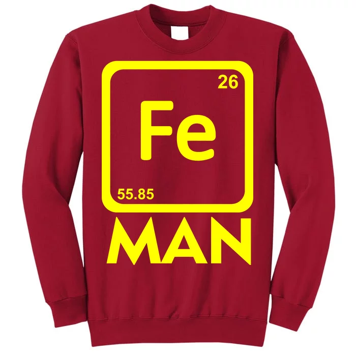 Iron Science Funny Chemistry Fe Periodic Table Tall Sweatshirt