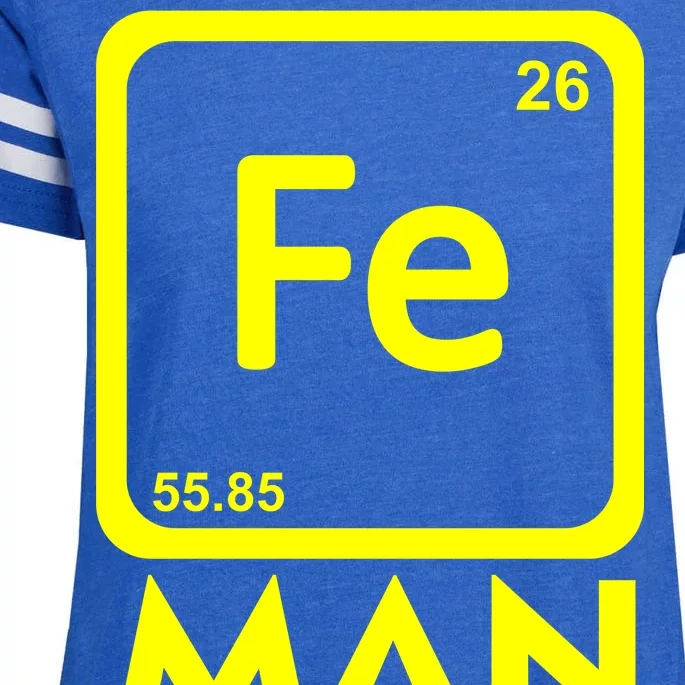 Iron Science Funny Chemistry Fe Periodic Table Enza Ladies Jersey Football T-Shirt