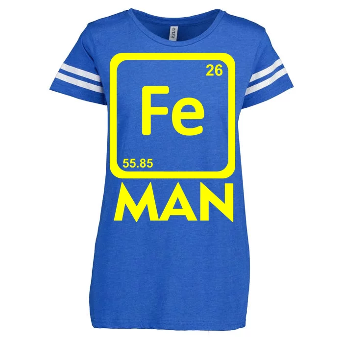 Iron Science Funny Chemistry Fe Periodic Table Enza Ladies Jersey Football T-Shirt