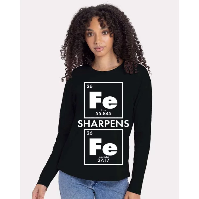 IRON Sharpens IRON Proverbs 27:17 Womens Cotton Relaxed Long Sleeve T-Shirt