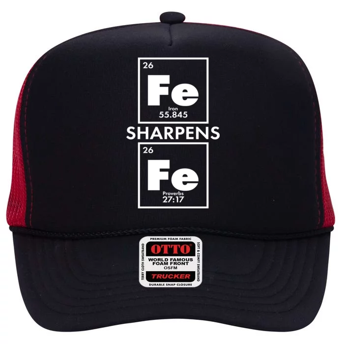 IRON Sharpens IRON Proverbs 27:17 High Crown Mesh Trucker Hat