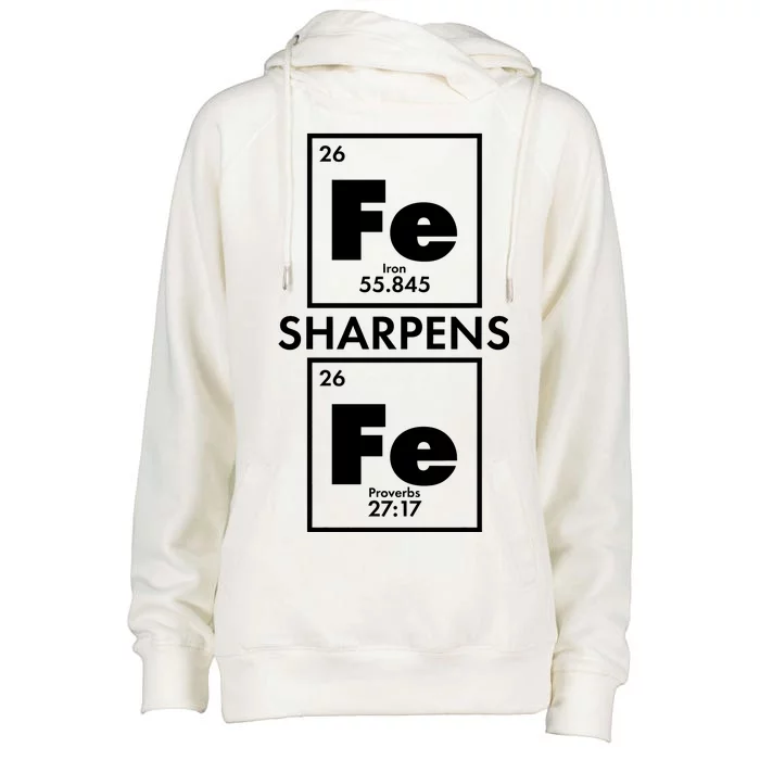 IRON Sharpens IRON Proverbs 27:17 Womens Funnel Neck Pullover Hood