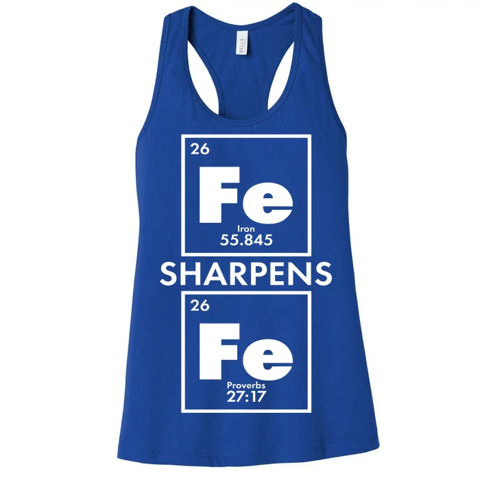 IRON Sharpens IRON Proverbs 27:17 Women's Racerback Tank