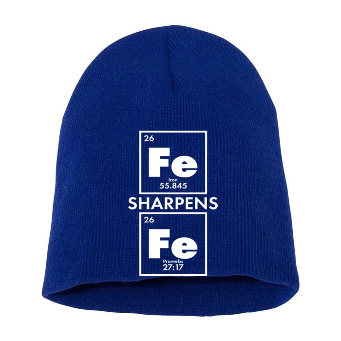 IRON Sharpens IRON Proverbs 27:17 Short Acrylic Beanie