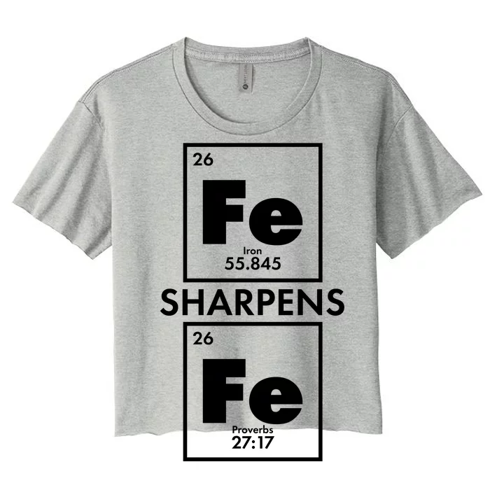 IRON Sharpens IRON Proverbs 27:17 Women's Crop Top Tee