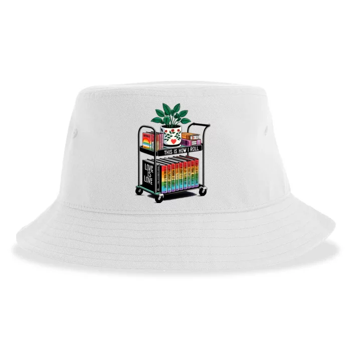 I Roll Pride Lgbtqia Library Sustainable Bucket Hat