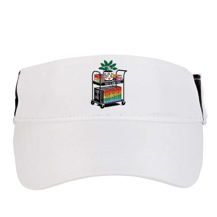 I Roll Pride Lgbtqia Library Adult Drive Performance Visor