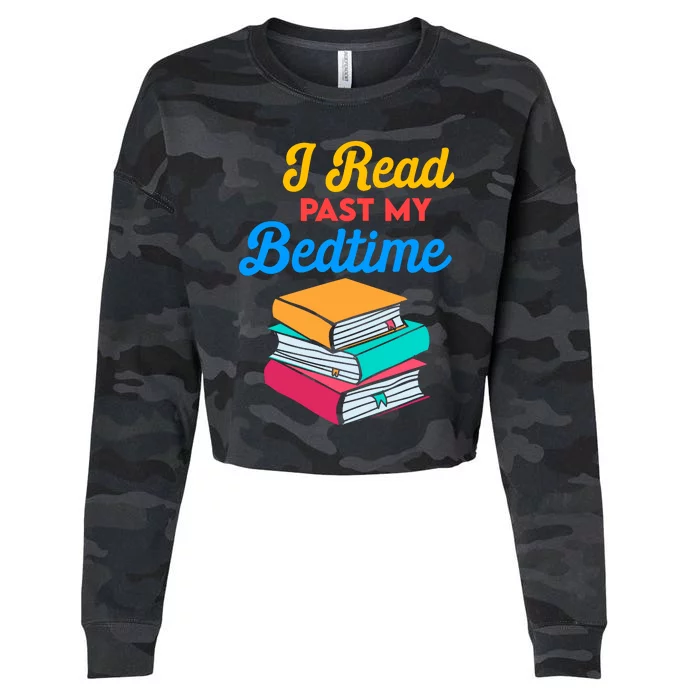 I Read Past My Bedtime Cropped Pullover Crew