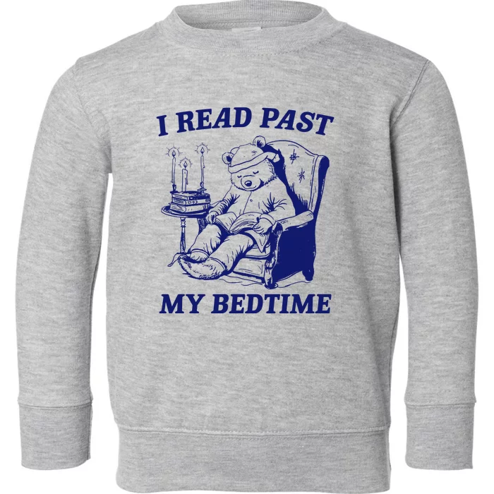 I Read Past My Bedtime Retro Toddler Sweatshirt