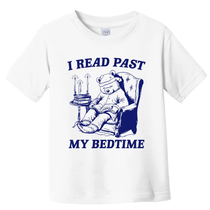 I Read Past My Bedtime Retro Toddler T-Shirt