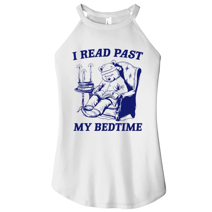 I Read Past My Bedtime Retro Women’s Perfect Tri Rocker Tank