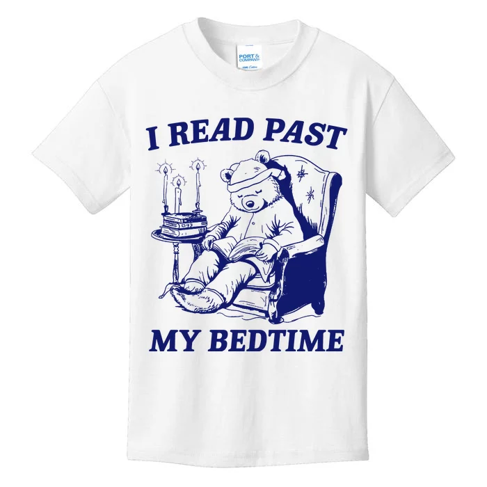 I Read Past My Bedtime Retro Kids T-Shirt