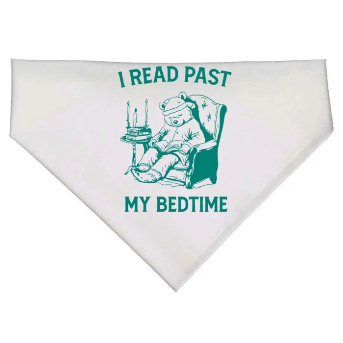 I Read Past My Bedtime Retro USA-Made Doggie Bandana