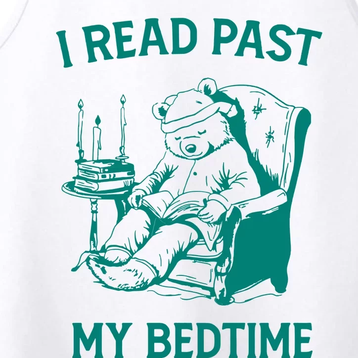 I Read Past My Bedtime Retro Performance Tank